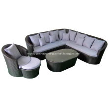 Leisure ways rattan sofa with aluminum base